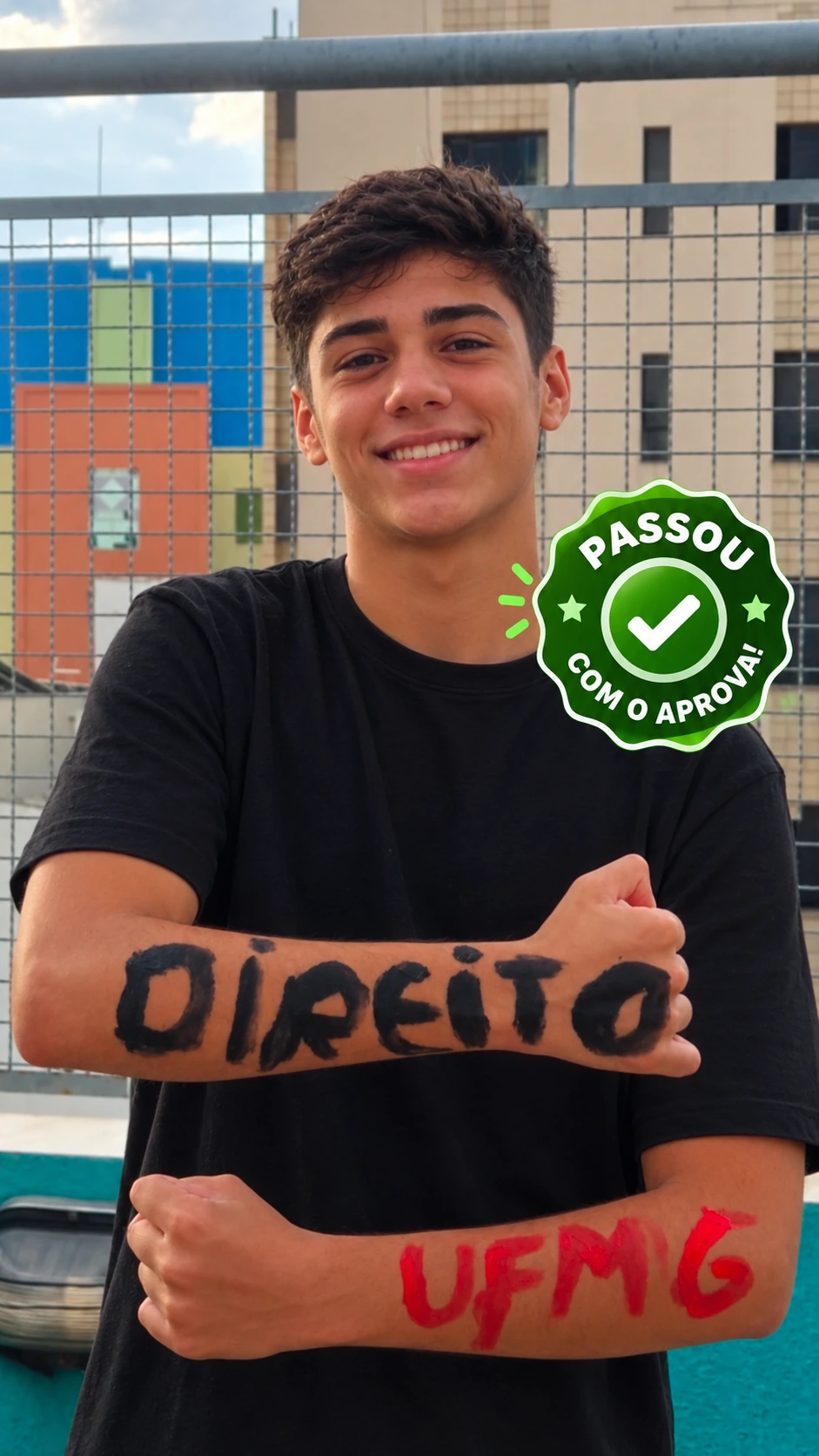 Gabriel aprovado em Direito na UFMG com o Aprova ENEM