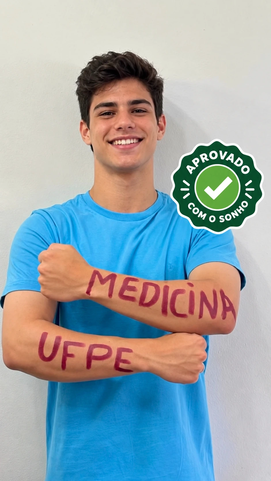 Lucas aprovado em Medicina na UFPE com o Aprova ENEM
